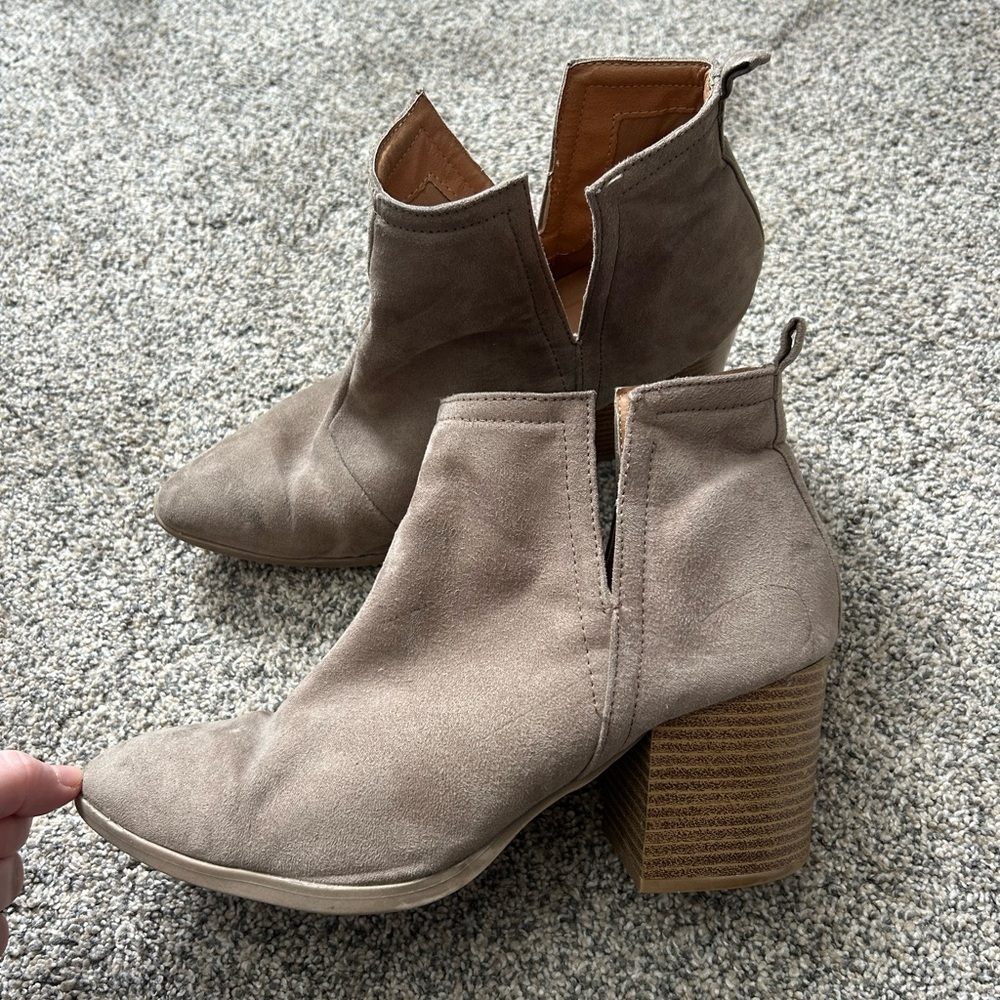 Elegant Taupe Ankle Booties